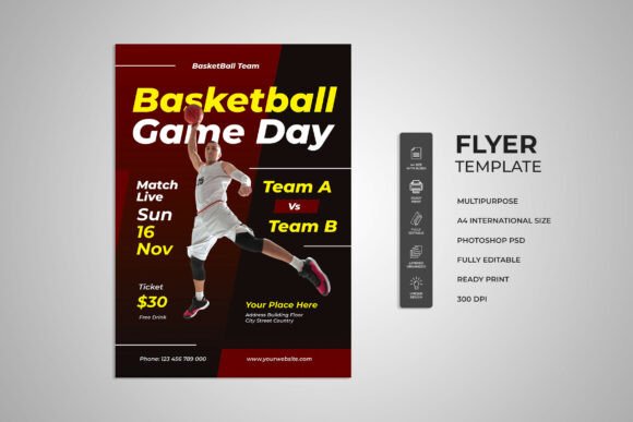 Basketball Game Day Flyer: A Complete Design Template