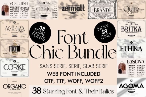 Elevate Your Projects: The Chic, Luxury, and Elegant Font Bundle