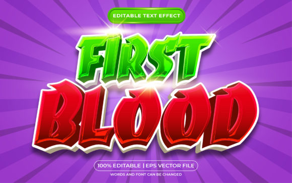 First Blood 3D Editable Text Effect: Your Ultimate Game Design Asset