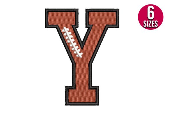 Football Font Alphabet Letter Y: The Bold Embroidery Choice