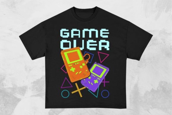 Game Over Gaming T-Shirt Design: A Ready-to-Print Asset