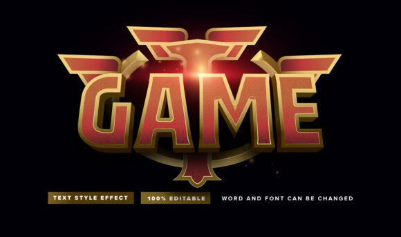Gold Red Game Text Effect Editable: A Designer’s Bold Choice