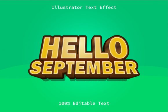 Hello September Modern Game Style: A Font Effect for Impactful Design