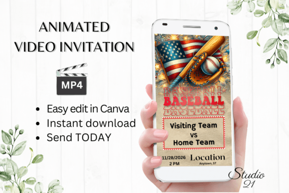 Home Run Invites: The Canva Baseball Game Invitation Template