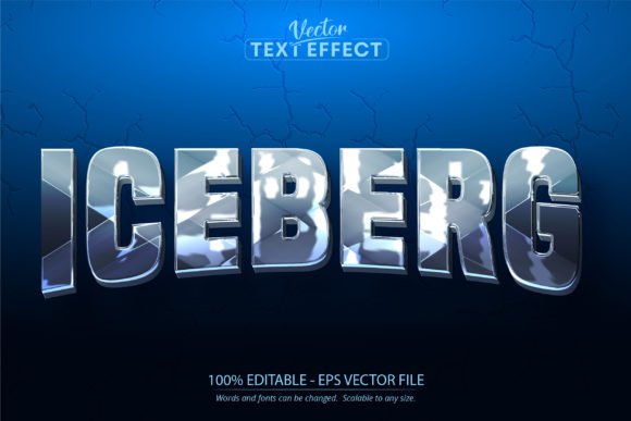 Iceberg Text Effect: Editable Cold Game Style