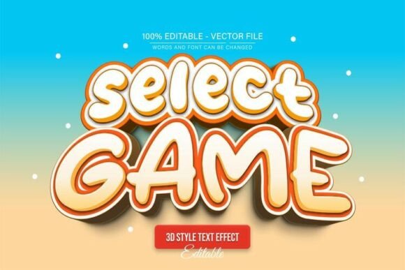 Instant Impact: The Select Game Cartoon 3D Text Effect