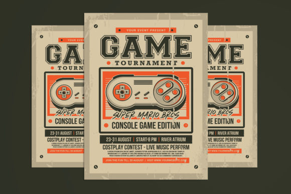 Level Up Your Marketing: The Retro Game Tournament Flyer