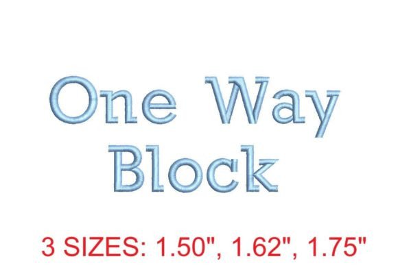 One Way Block Font: A Modern Embroidery Typeface for Bold Projects