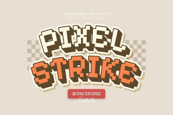 Pixel Art Text Style for Game Title: A Nostalgic Design Asset
