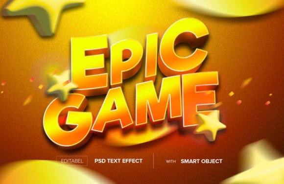 PSD Gold Epic Game Editable Text Effect: Design Bold Titles