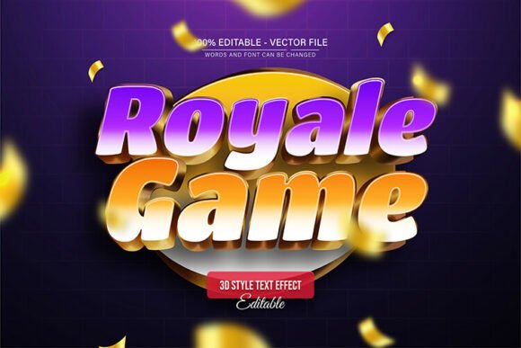 Royale Game Golden 3D Text Effect: Elevate Your Design Assets