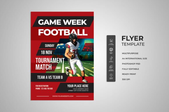 Score a Winning Design with the Game Week Football Tournament Flyer