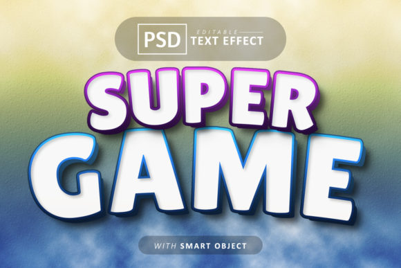 Super Game Cartoon Style Text Effect: A Dynamic PSD Asset