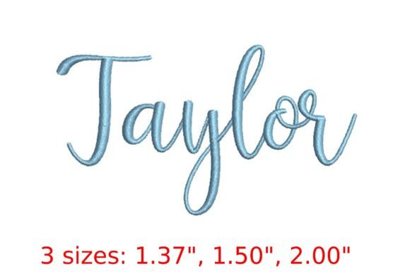 Taylor Embroidery Font: Modern Script for Your Machine
