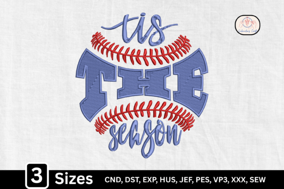 Tis The Season Baseball Embroidery Design: Game Day Style