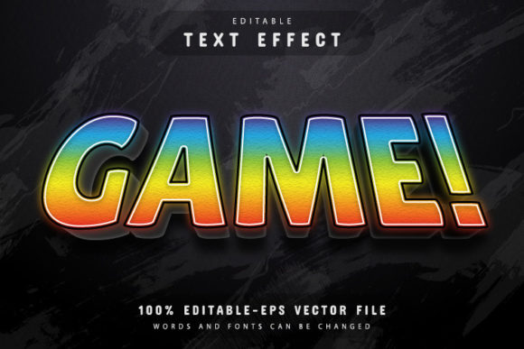 Unleash Vibrant Creativity with Editable Colorful Game Text Effect