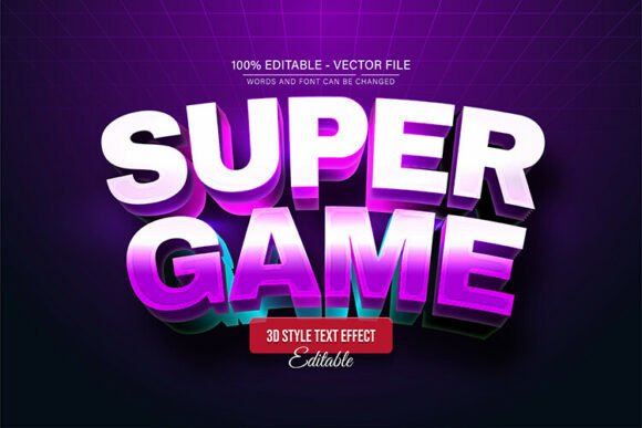 Unleash Your Inner Gamer with the Purple Super Game Text Effect