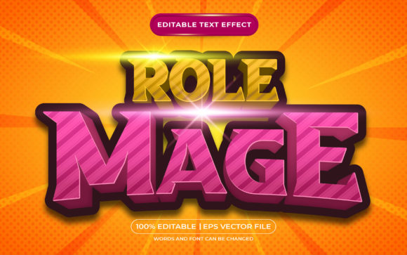 Unleash Your Inner Mage: The Role Mage Game Editable Text Effect